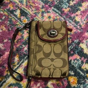 Small coach wallet and phone holder